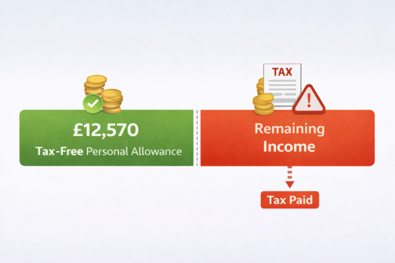 tax free allowance and income tax illustrated